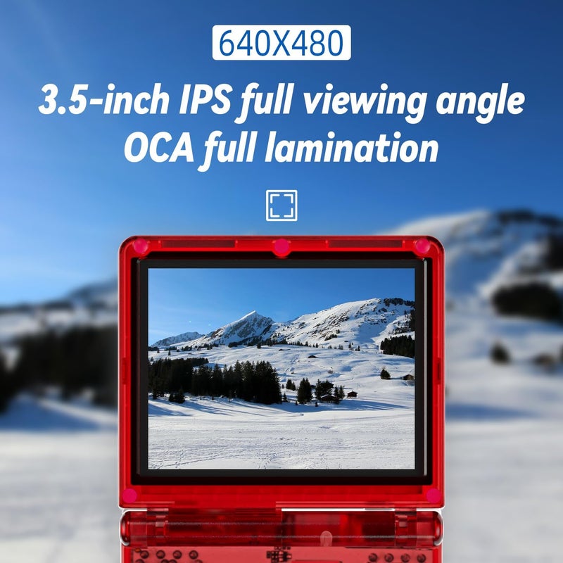 Voacle RG35XXSP Flip Retro Handheld Game Console ,3.5 Inch IPS Screen Linux System Built-in 64G TF Card 5532 Games Support 5G WiFi Bluetooth TV Output(Red-New) - Image 5